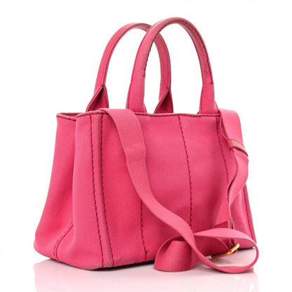 Prada Canapa Small Logo Tote Peonia 3 of 22