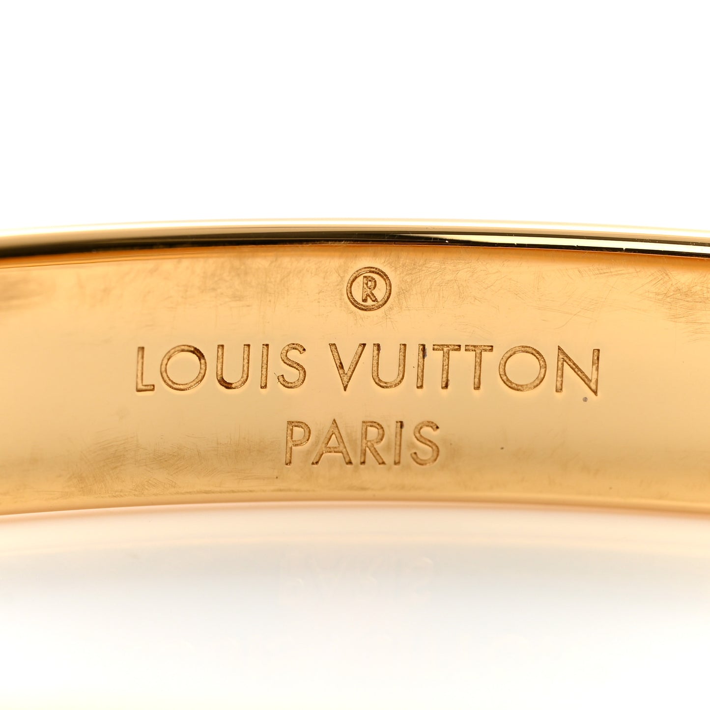 Brass Monogram Nanogram Cuff M Gold