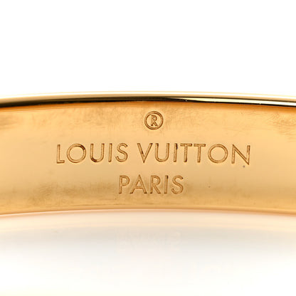 Louis Vuitton Brass Monogram Nanogram Cuff M Gold 5 of 5