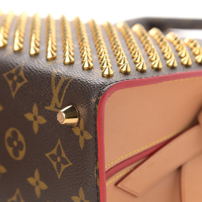 Louis Vuitton Monogram Calf Hair Spikes Iconoclasts Christian Louboutin Tote Red 9 of 22