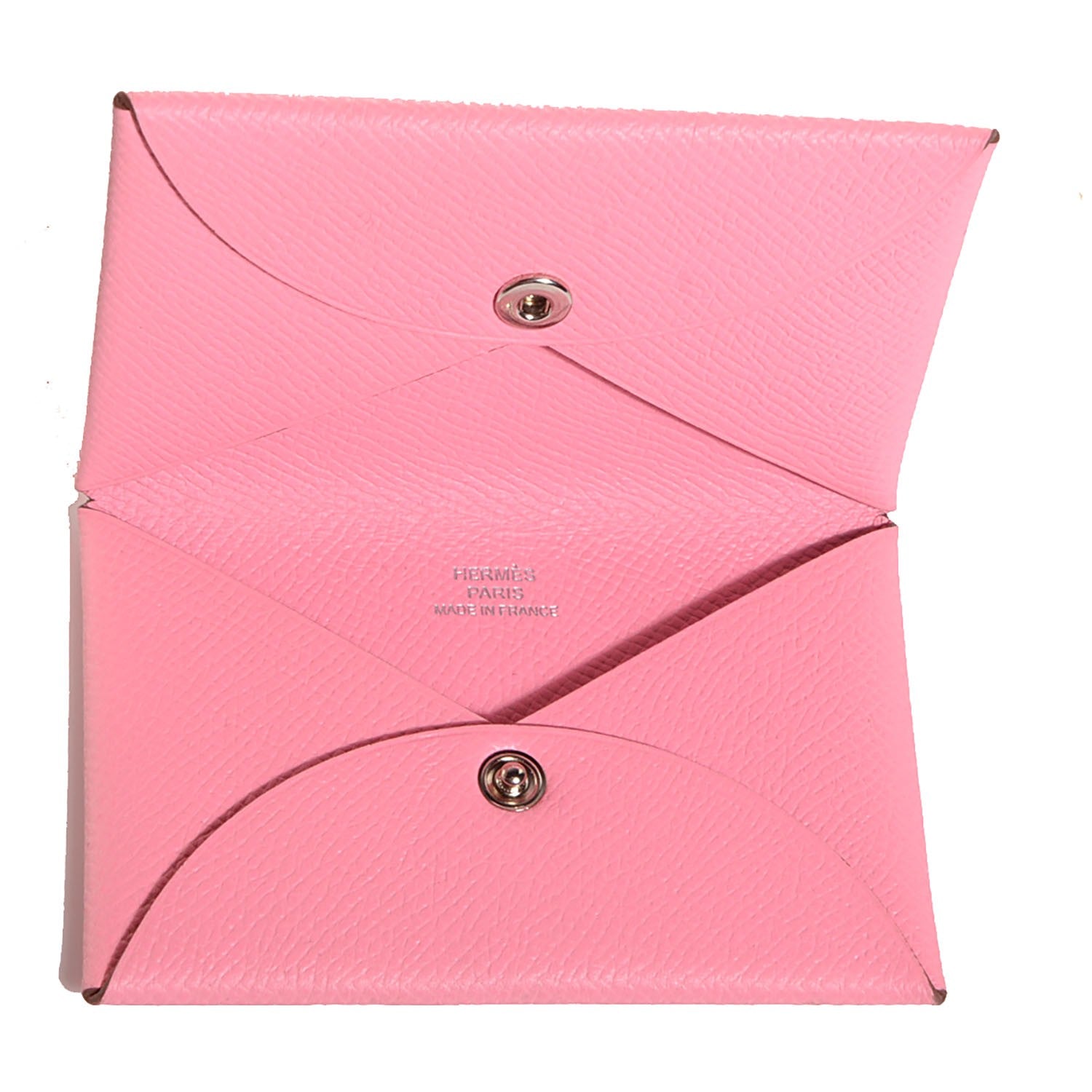 Hermes Epsom Calvi Card Case Rose Confetti 6 of 8