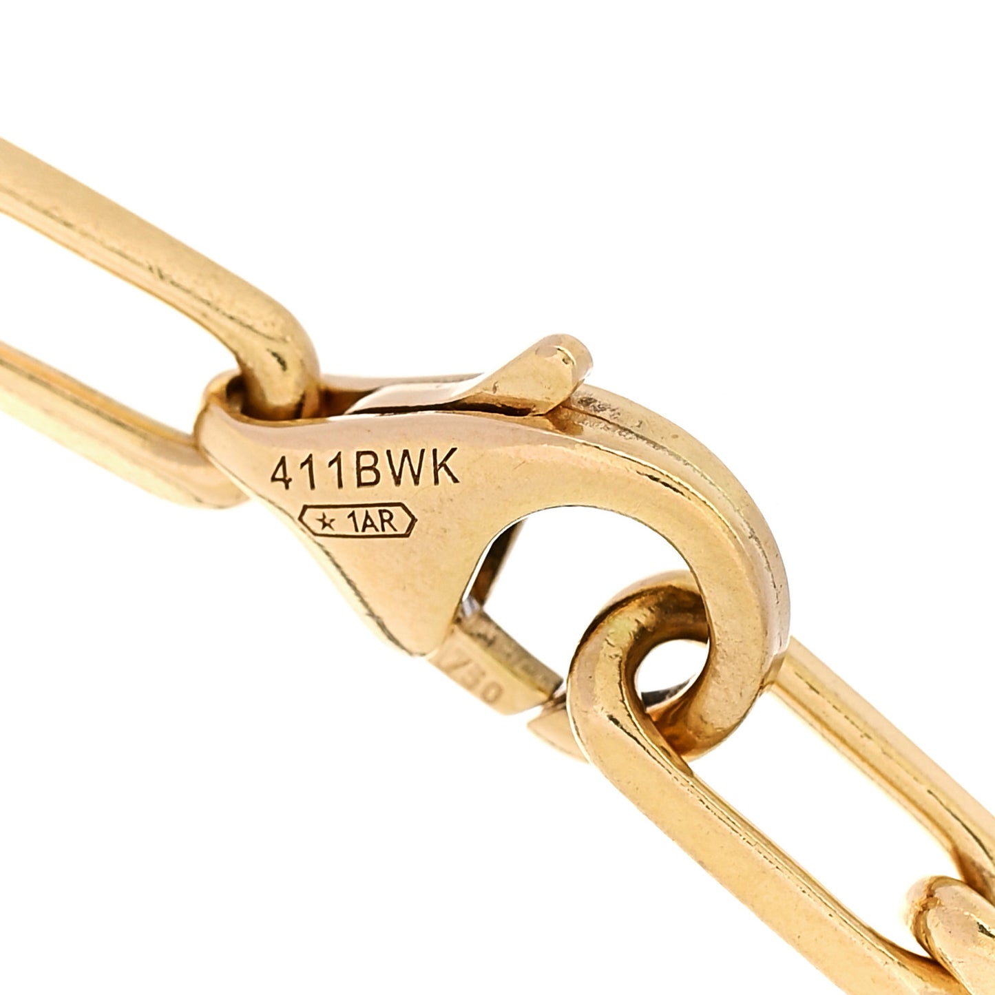 18K Yellow Gold Small Santos de Cartier Link Chain Bracelet