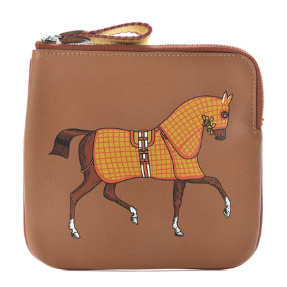 Hermes Swift Couverture Nouvelle Carre Pocket Pouch Gold Ambre 1 of 7