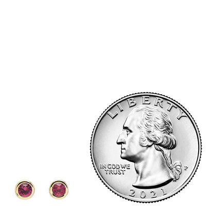 Tiffany 18K Yellow Gold Ruby .22ctw Elsa Peretti Color By The Yard Earrings 2 of 5