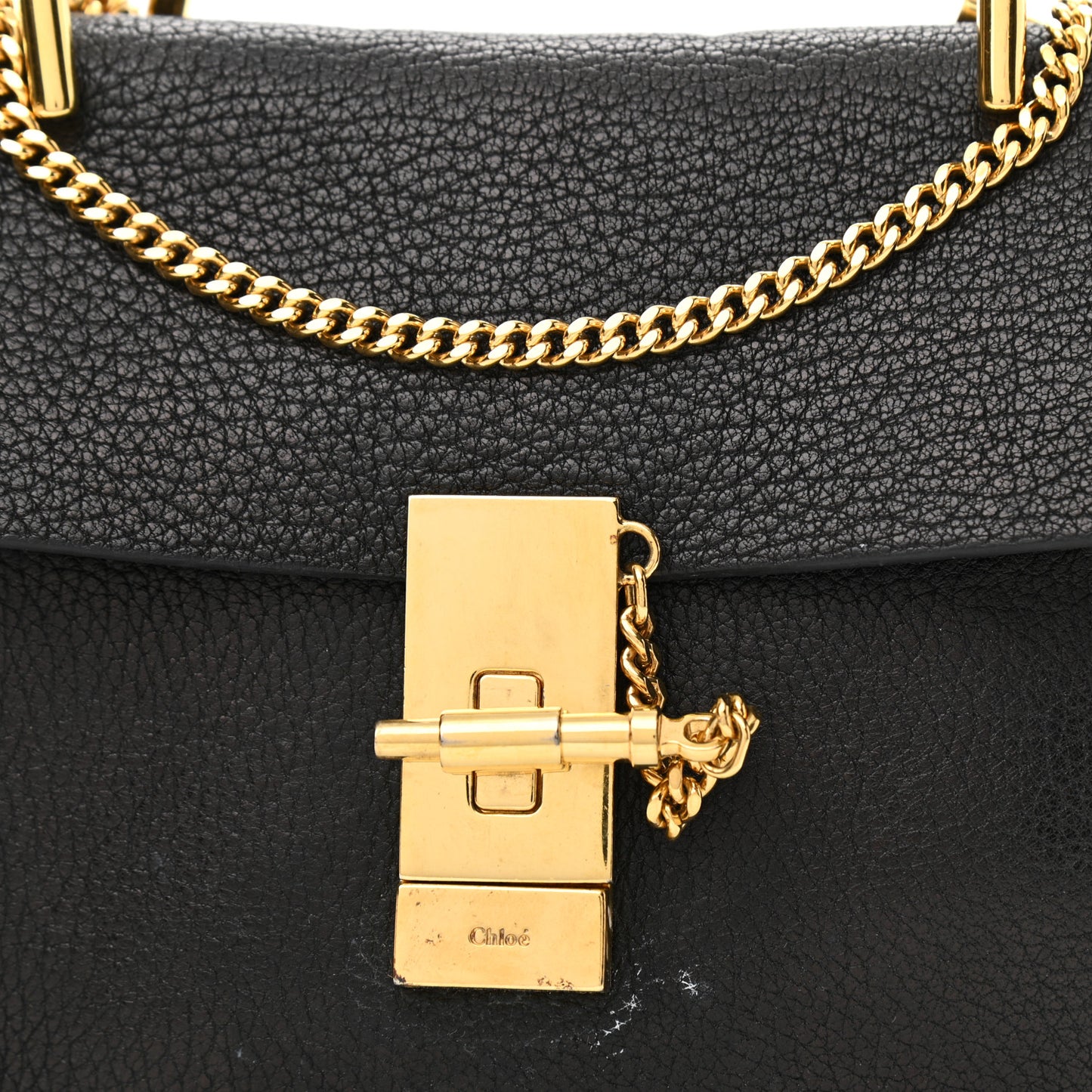 Goatskin Mini Drew Shoulder Bag Black