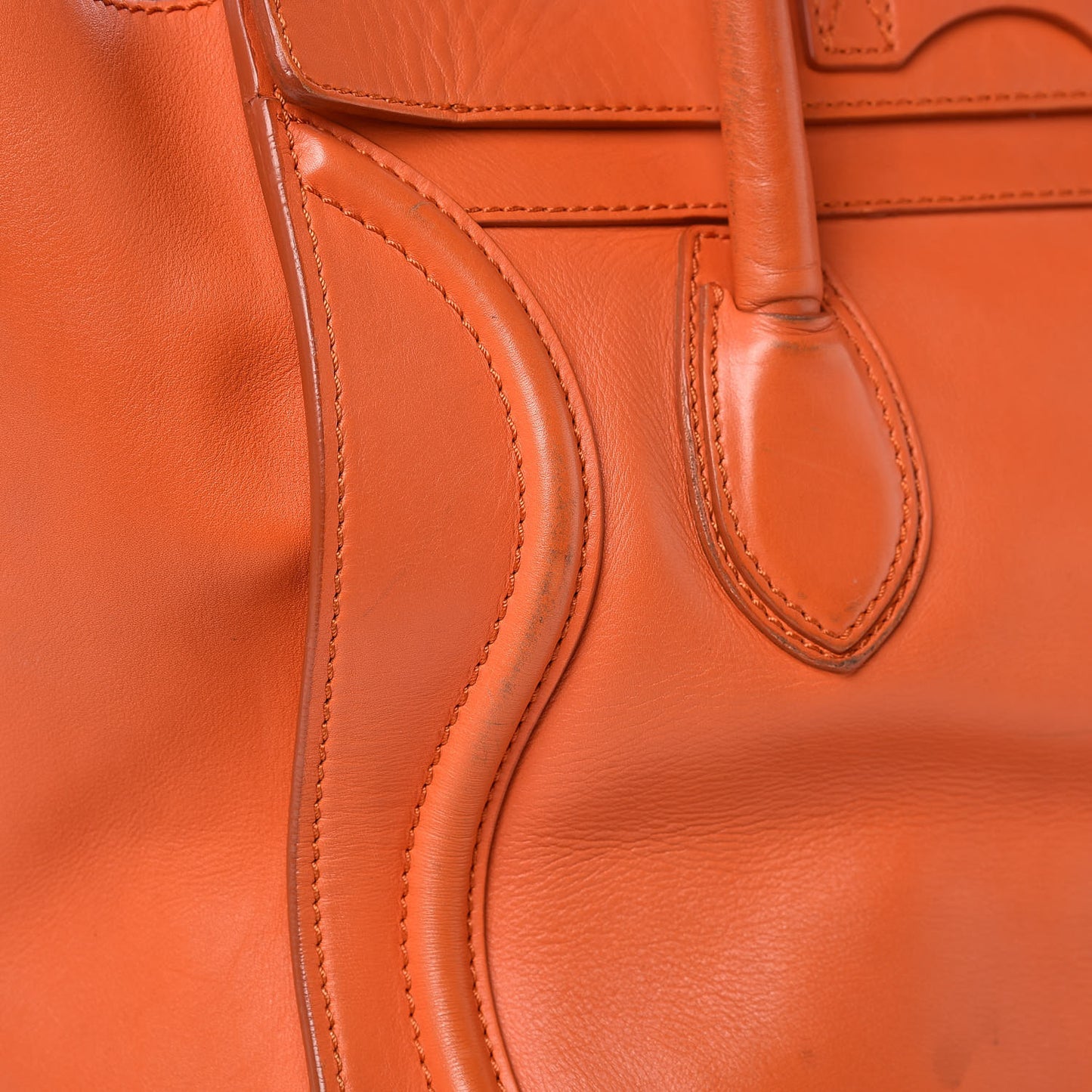 Smooth Calfskin Mini Luggage Bright Orange