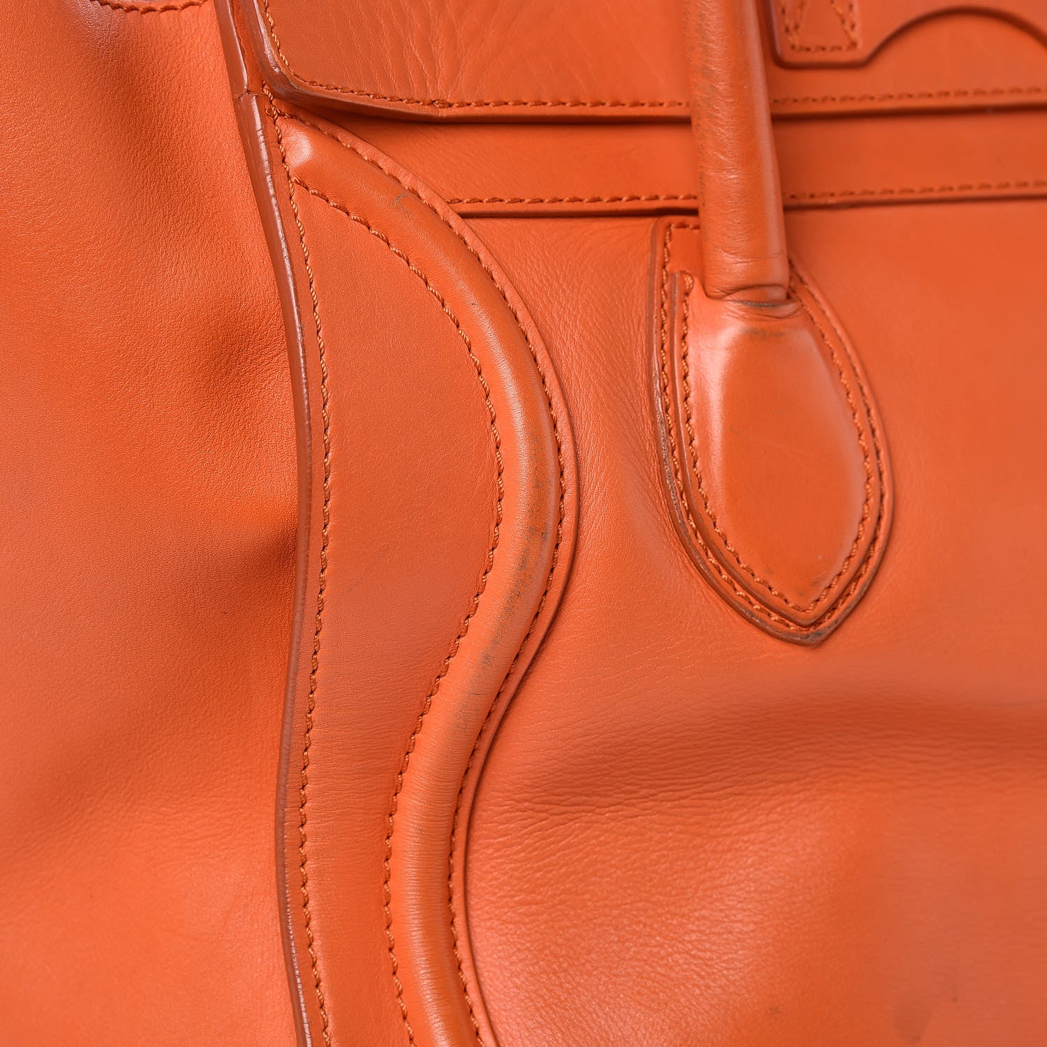 Celine Smooth Calfskin Mini Luggage Bright Orange 14 of 15
