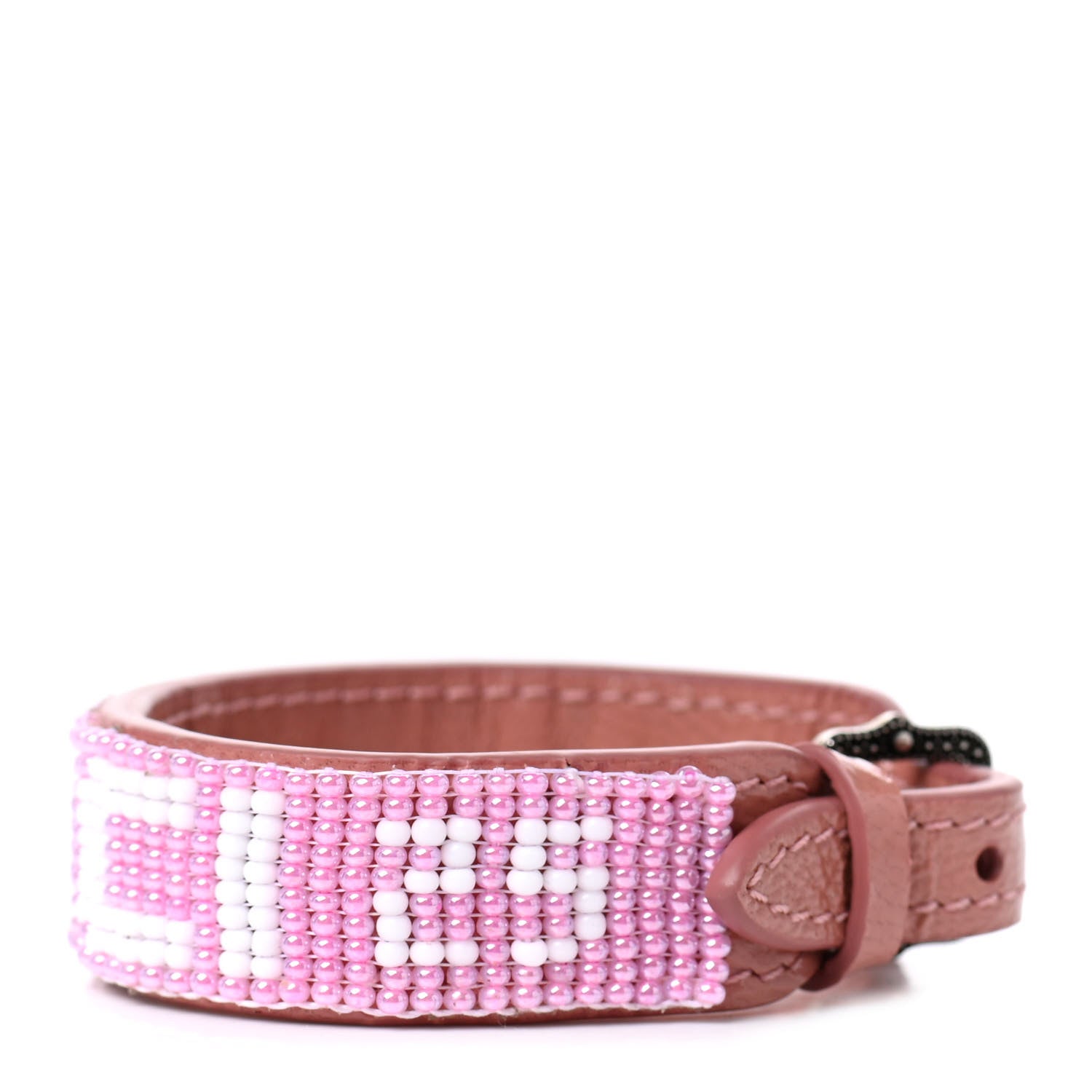 Gucci Calfskin Beaded Logo Bracelet S Pink 3 of 6