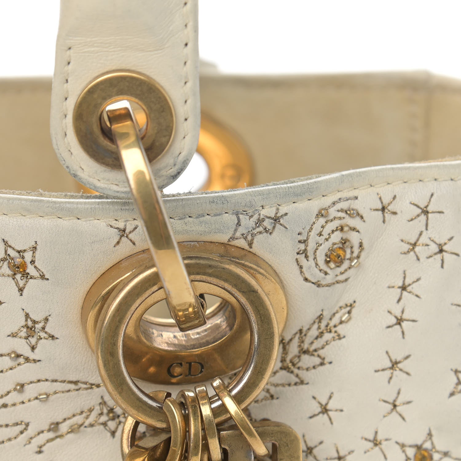 Christian Dior Embroidered Medium Lady Dior White Multicolor 20 of 21