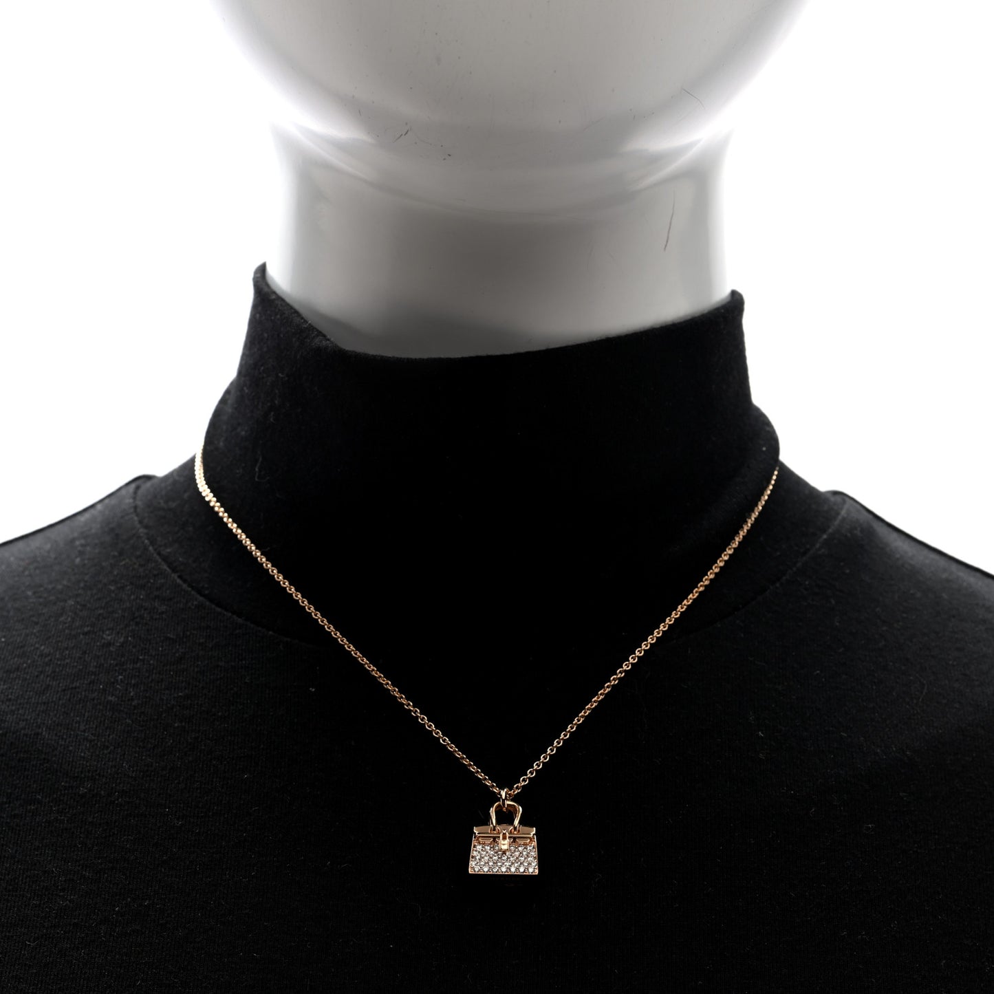 18K Rose Gold Diamond Birkin Amulettes Pendant Necklace
