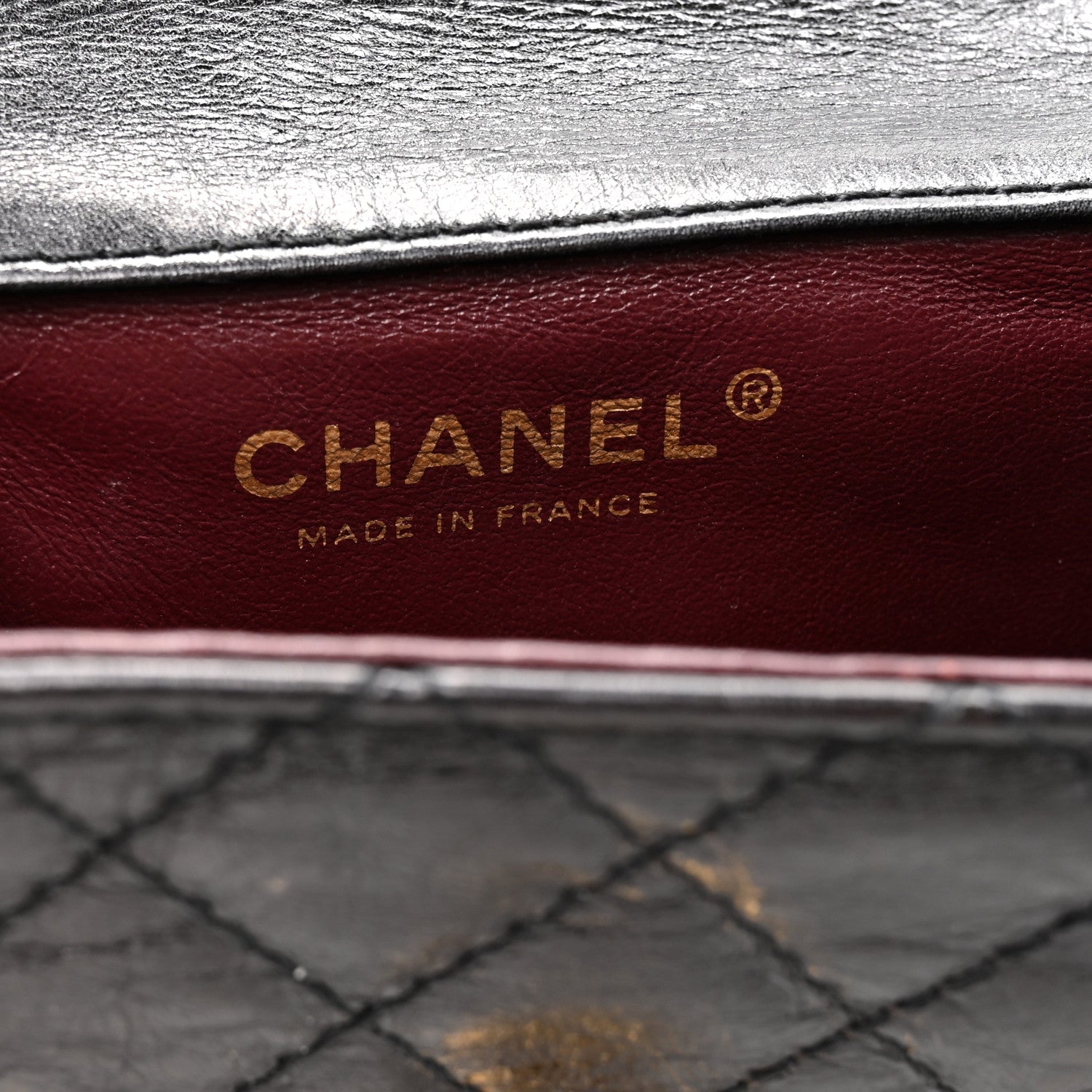 Chanel Glazed Calfskin Quilted Reissue Double Flap Clutch Black 6 of 15