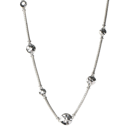 John Hardy Sterling Silver Palu Disc Station Necklace 18" 1 of 6