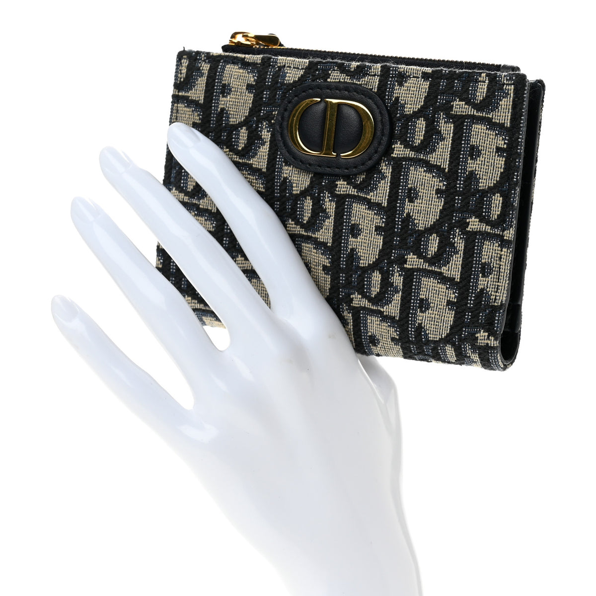 Christian Dior Oblique 30 Montaigne Dahlia Wallet Blue 2 of 8