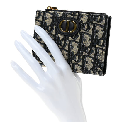 Christian Dior Oblique 30 Montaigne Dahlia Wallet Blue 2 of 8