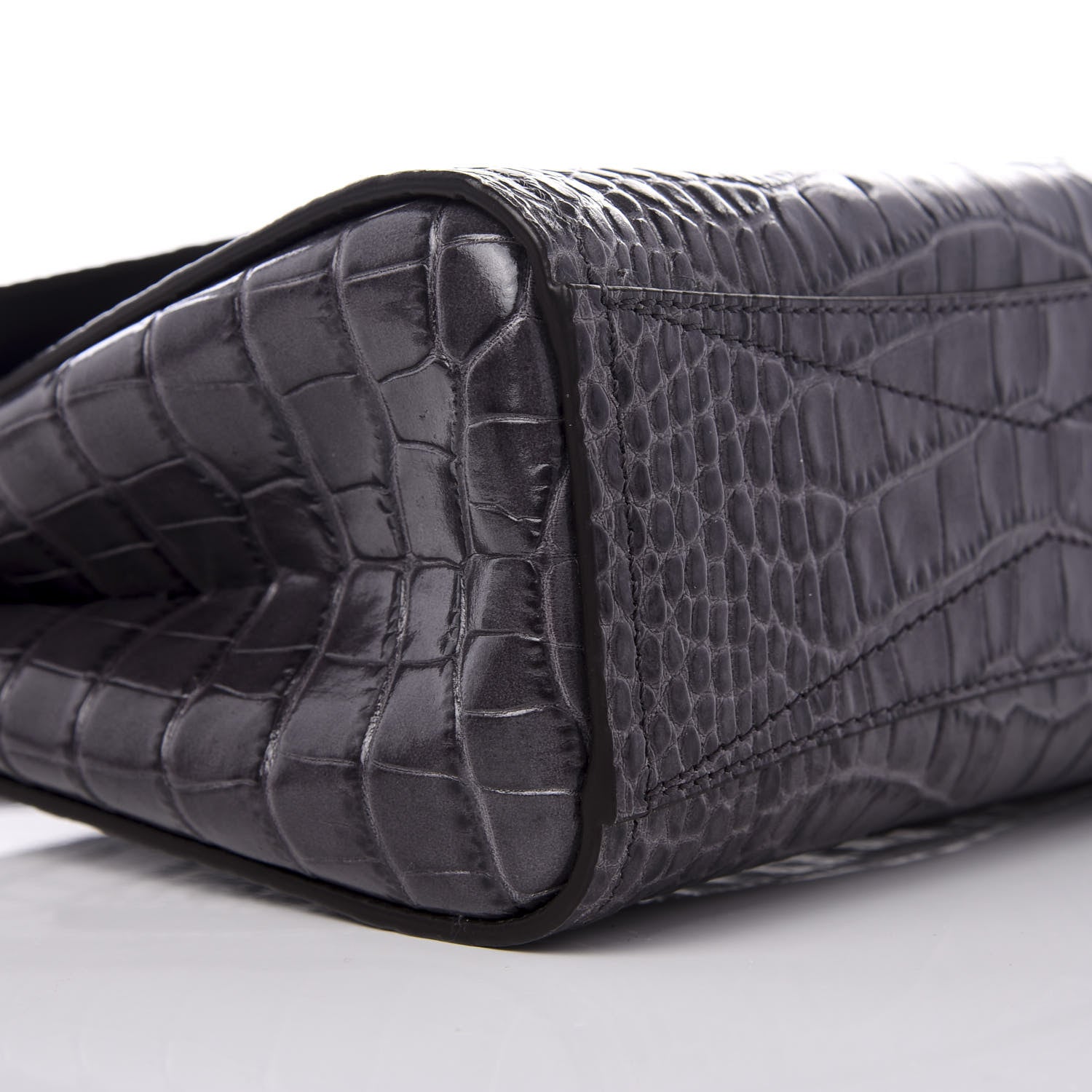Givenchy Calfskin Crocodile Embossed Mini Mystic Shoulder Bag Storm Grey 5 of 8