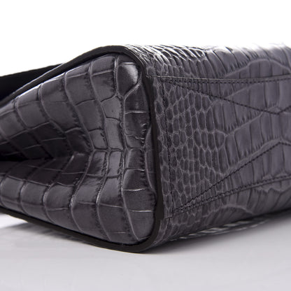 Givenchy Calfskin Crocodile Embossed Mini Mystic Shoulder Bag Storm Grey 5 of 8