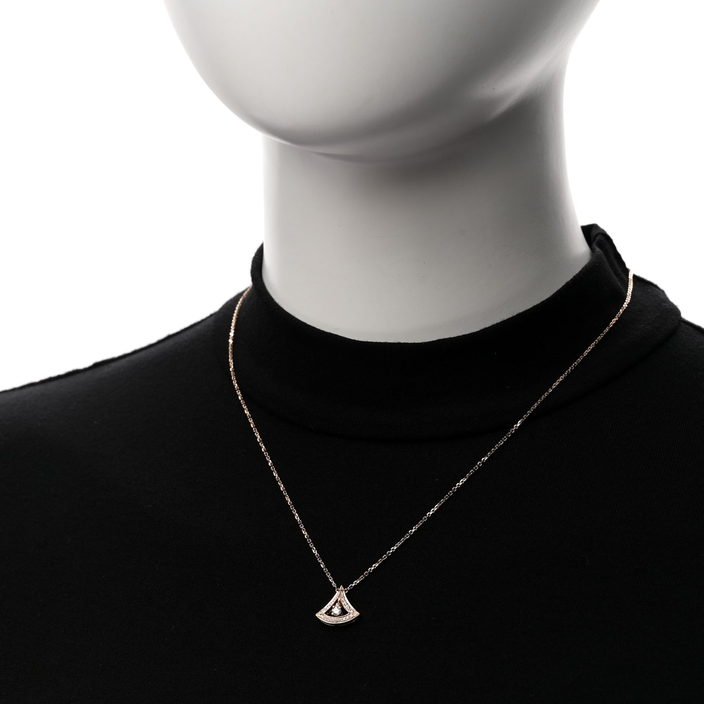 18K Rose Gold Diamond Divas' Dream Openwork Pave Pendant Necklace