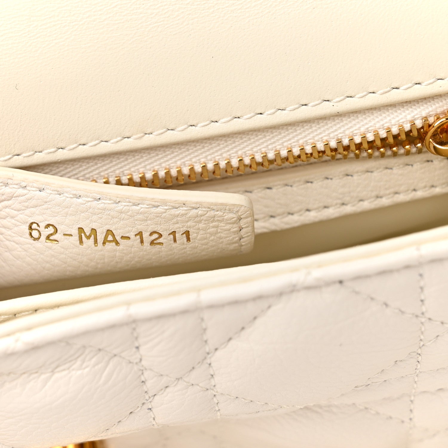 Christian Dior Calfskin Cannage Small Caro Bag Ivory 7 of 12