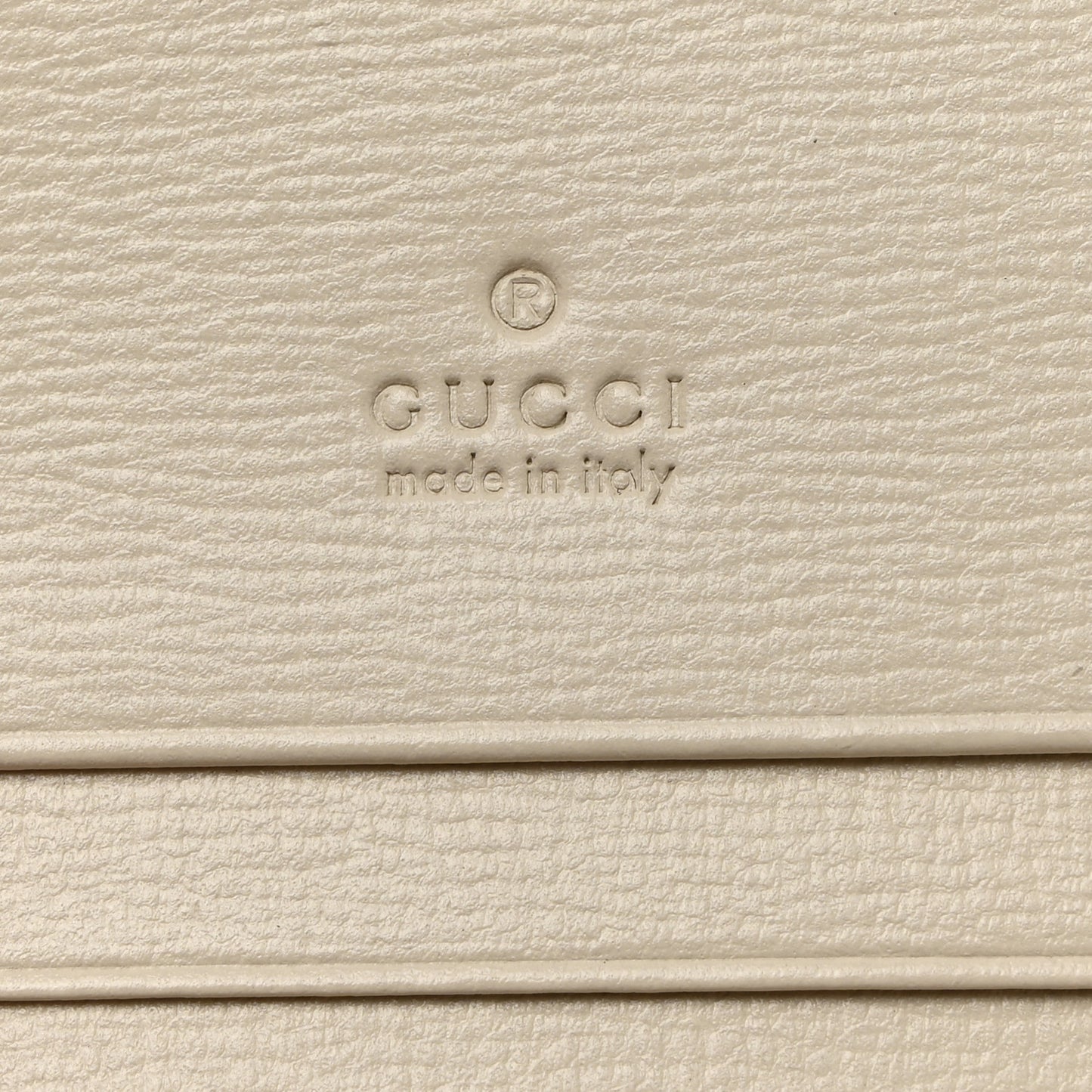 GG Supreme Monogram Azalea Calfskin Horsebit 1955 Card Case Wallet Beige Ebony Mystic White