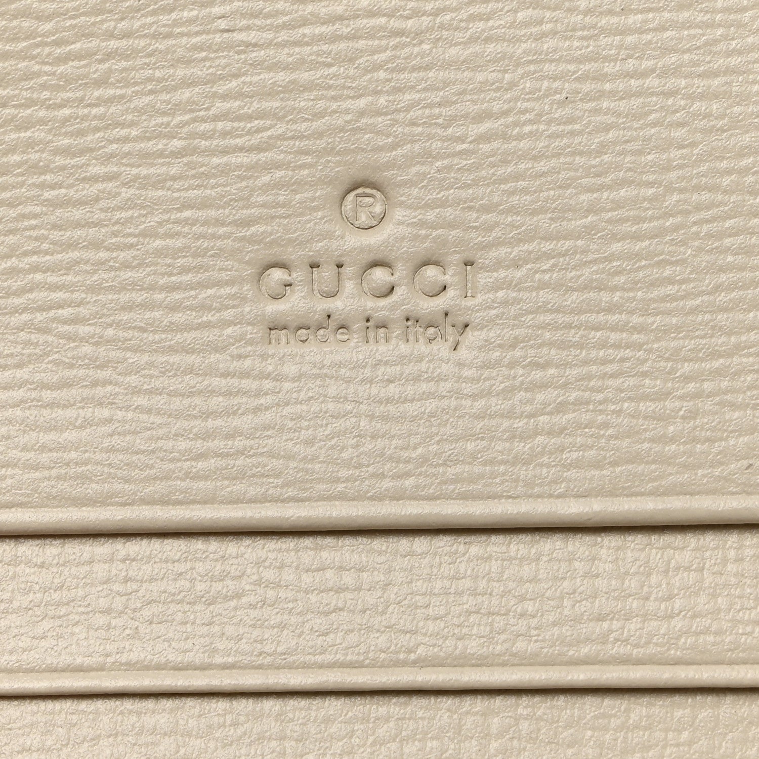 Gucci GG Supreme Monogram Azalea Calfskin Horsebit 1955 Card Case Wallet Beige Ebony Mystic White 6 of 9