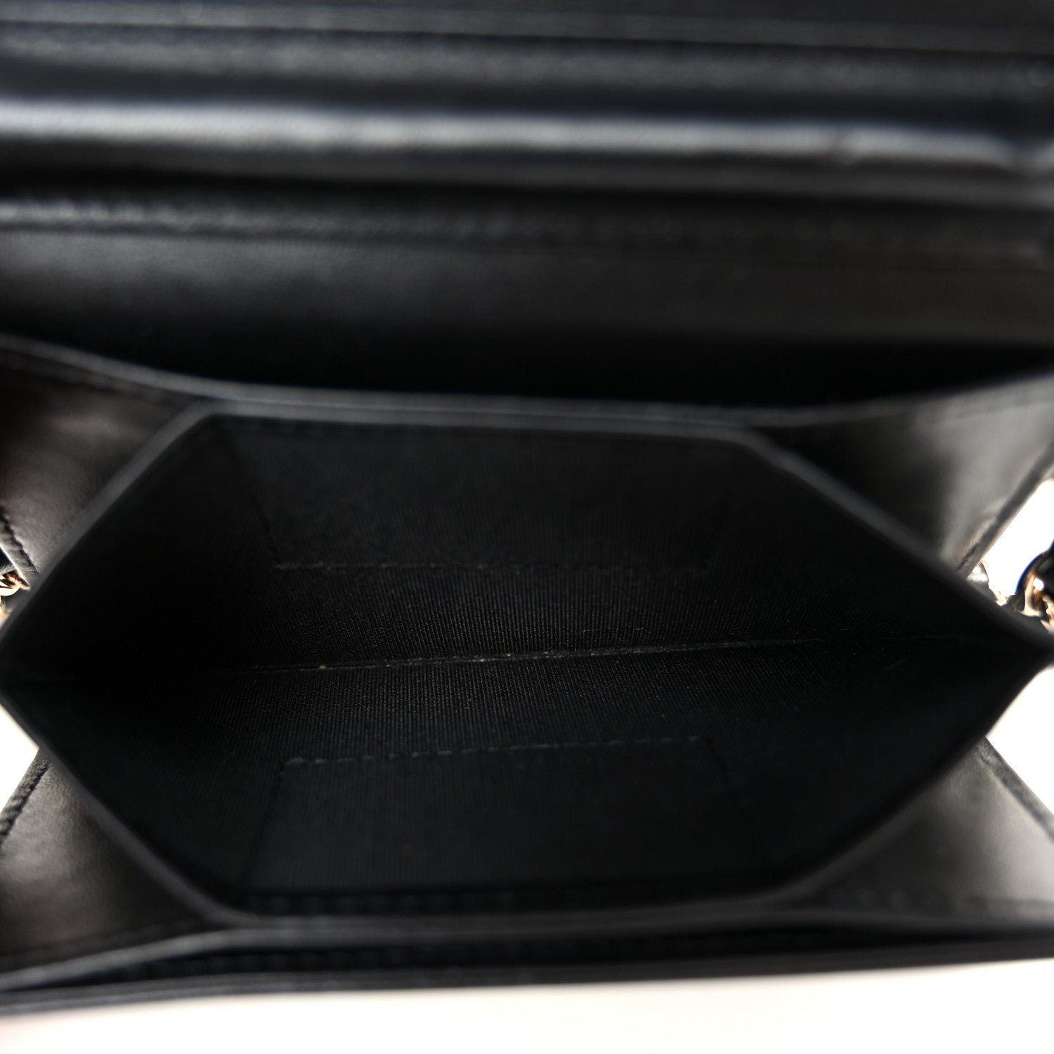 Chanel Lambskin Quilted My Chanel Lady Card Holder On Chain Black 5 of 11