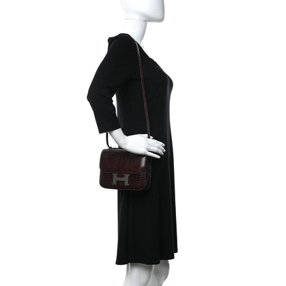 Hermes Shiny Alligator Constance 18 Rouge H 2 of 13