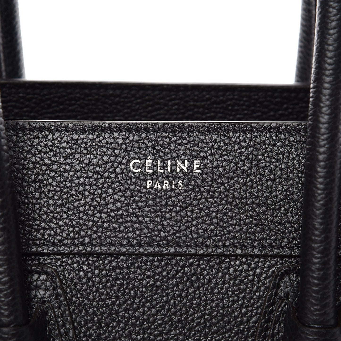 Drummed Calfskin Micro Luggage Black