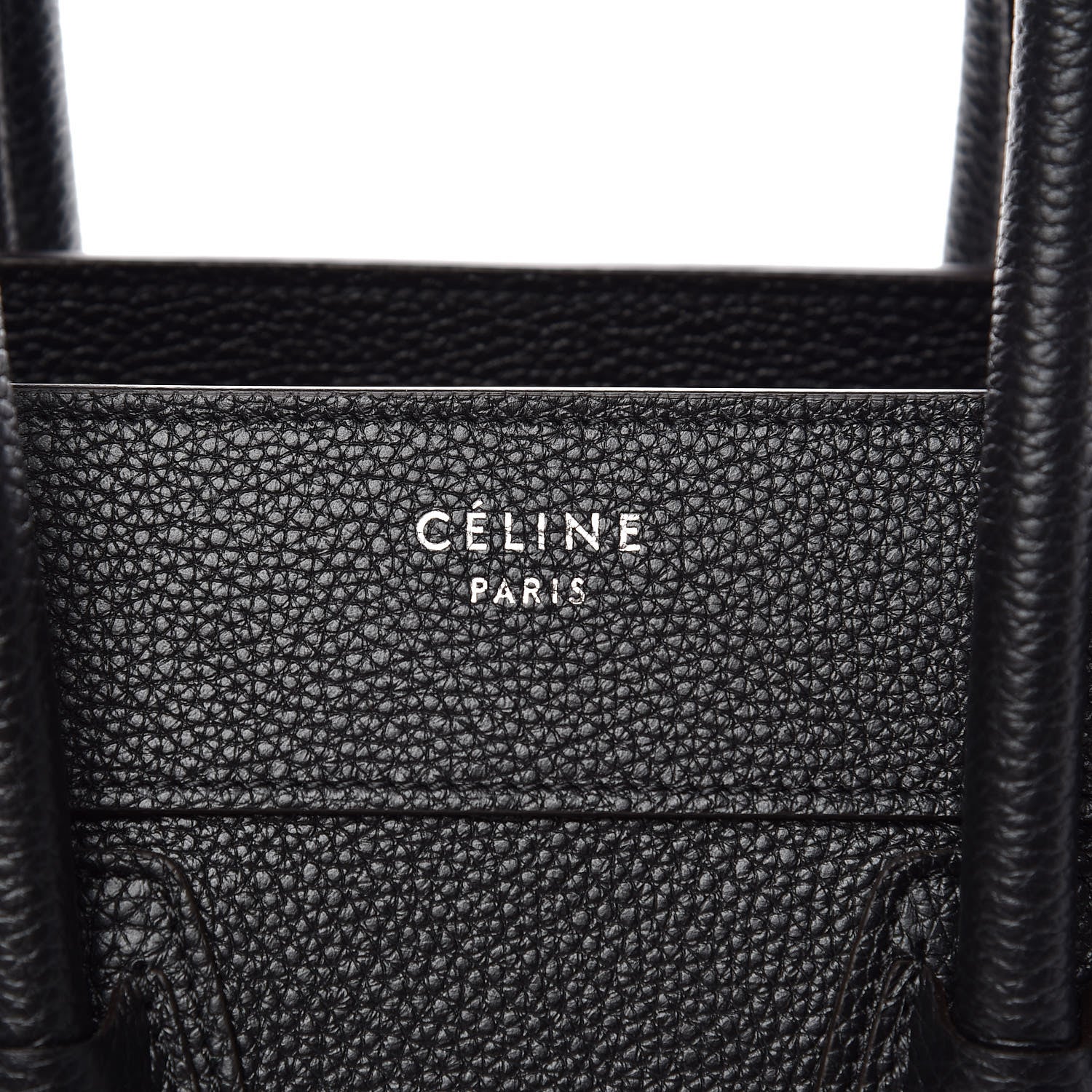 Celine Drummed Calfskin Micro Luggage Black 8 of 9