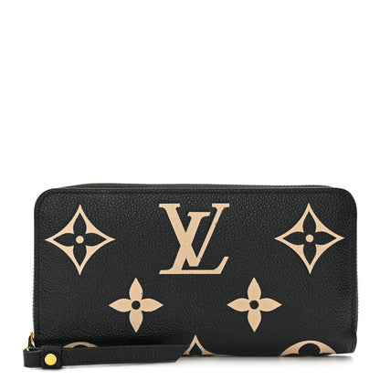 Louis Vuitton Empreinte Monogram Giant Zippy Wallet Black Beige 1 of 13