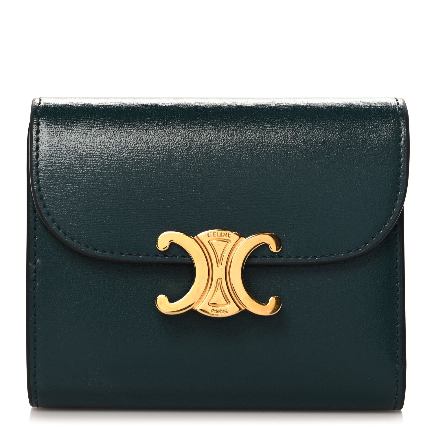 Celine Shiny Calfskin Small Triomphe Wallet Amazone 1 of 8