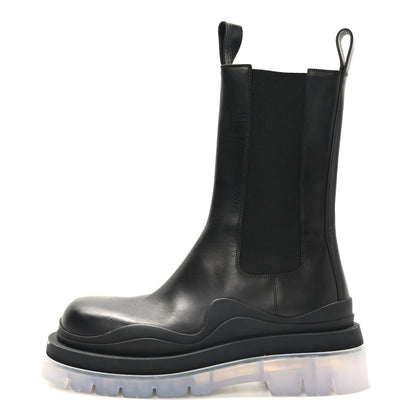 Bottega Veneta Calfskin The Tire Chelsea Boots 40 Black Transparent 1 of 7