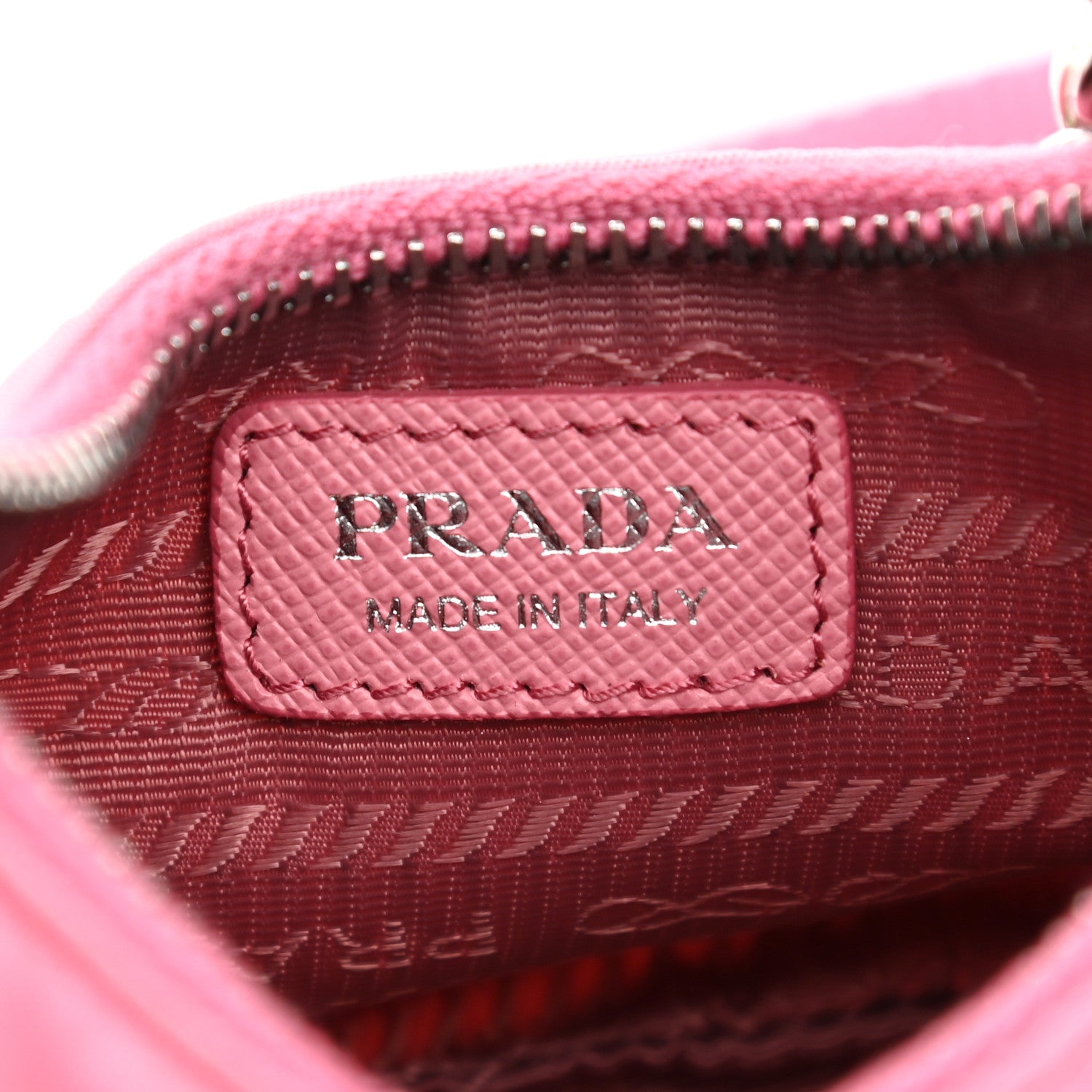 Prada Tessuto Nylon Saffiano Mini Re-Edition 2000 Shoulder Bag Begonia 6 of 9