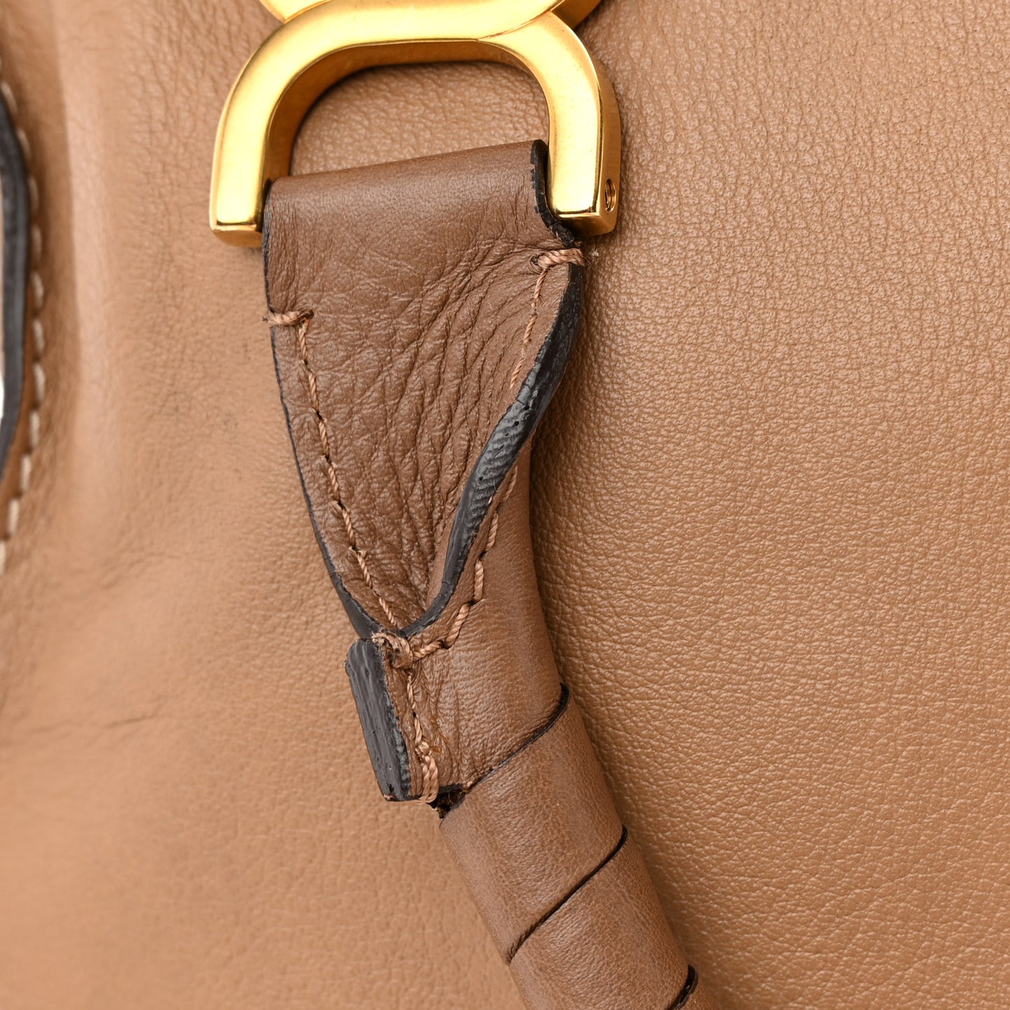 Calfskin Large Marcie Satchel Nut
