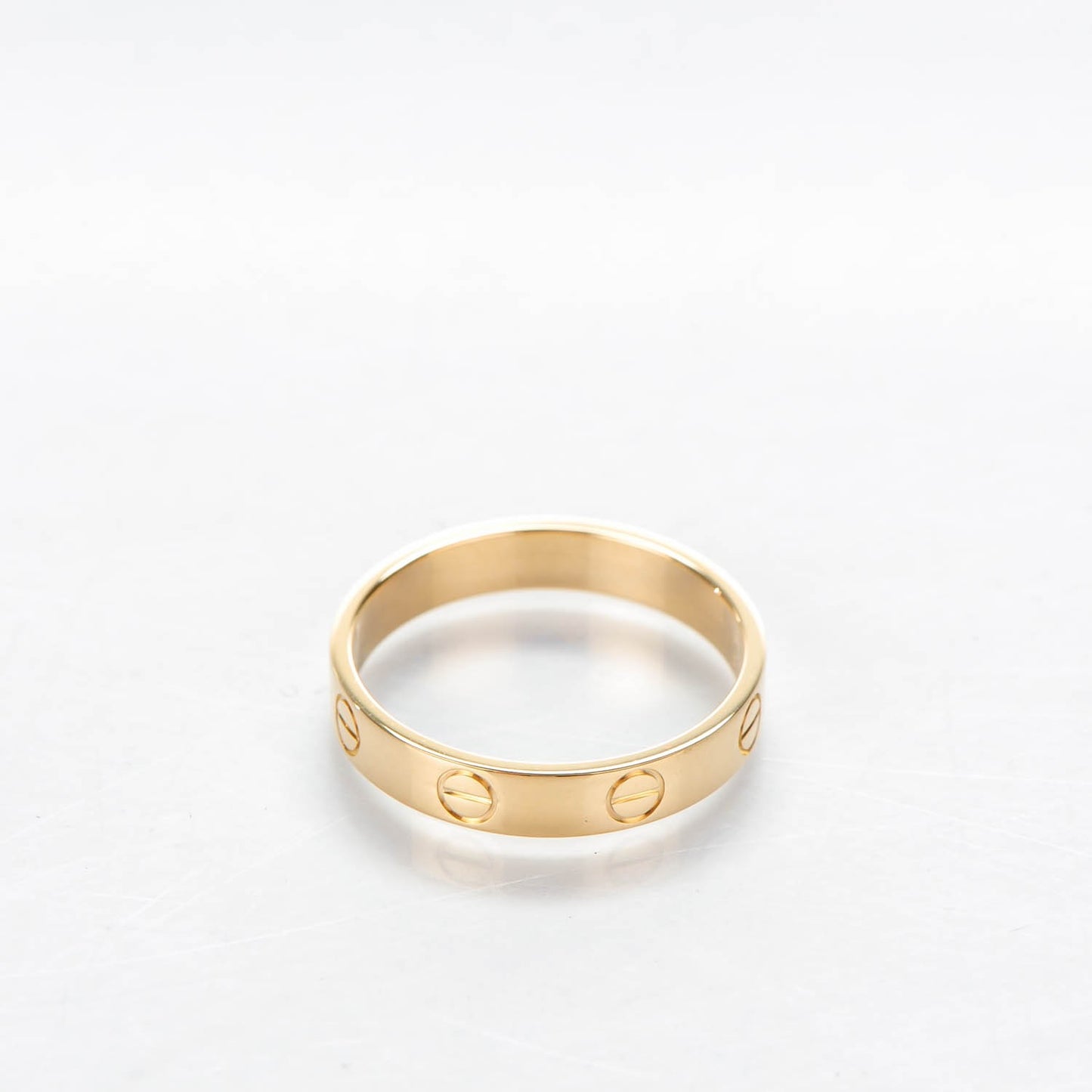 18K Yellow Gold 4mm LOVE Wedding Band Ring 55 7.25
