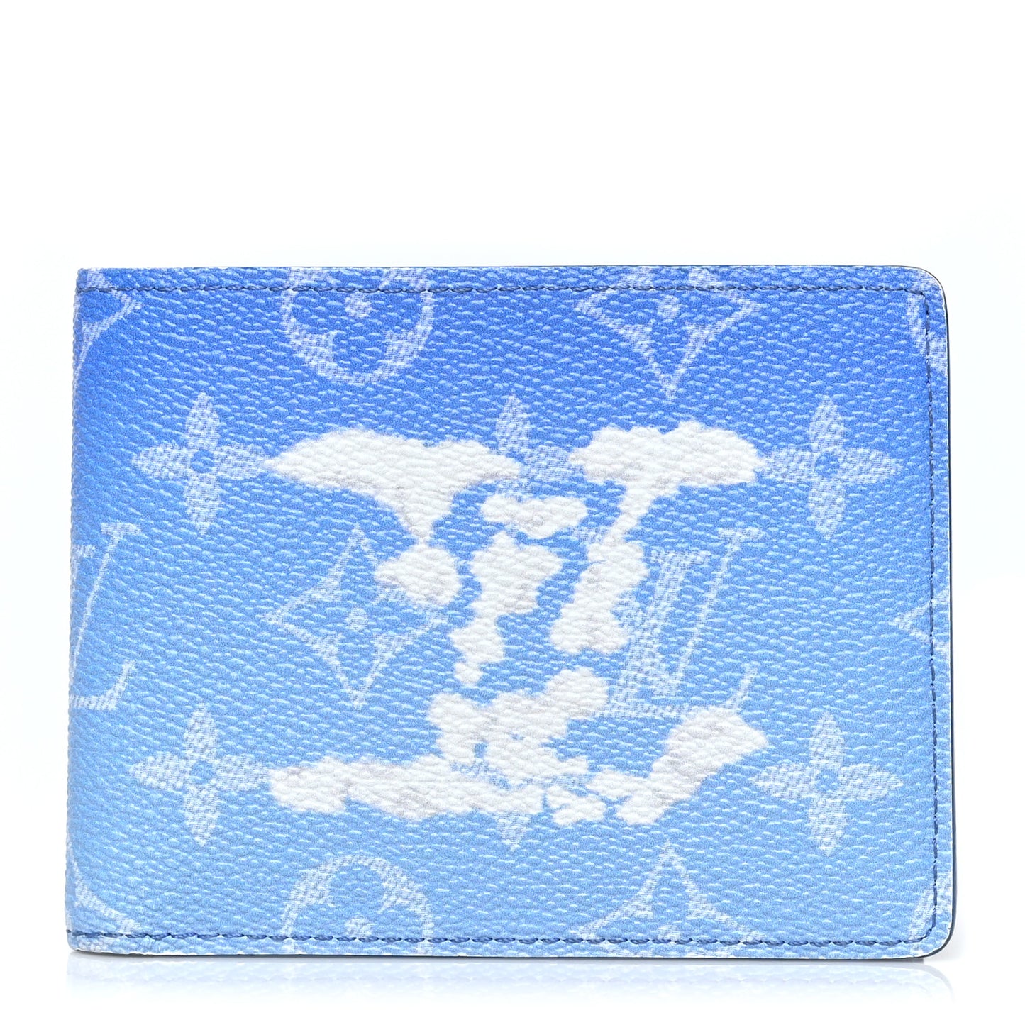 Monogram Clouds Slender Wallet Blue