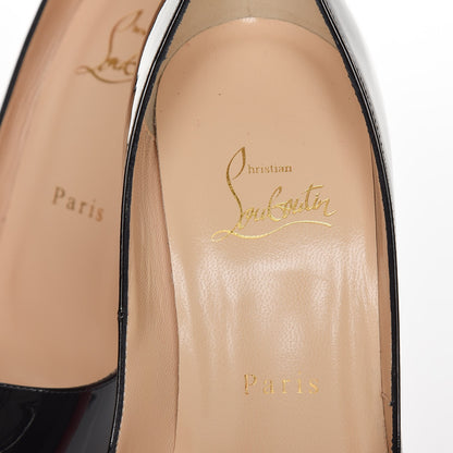 Christian Louboutin Patent Lady Peep 150 Pumps 39.5 Black 5 of 8