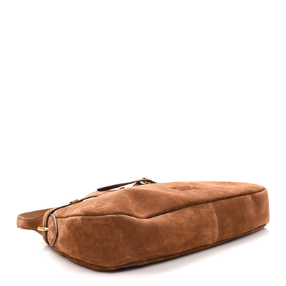 Miu Miu Camoscio Large Aventure Shoulder Bag Rovere 4 of 9