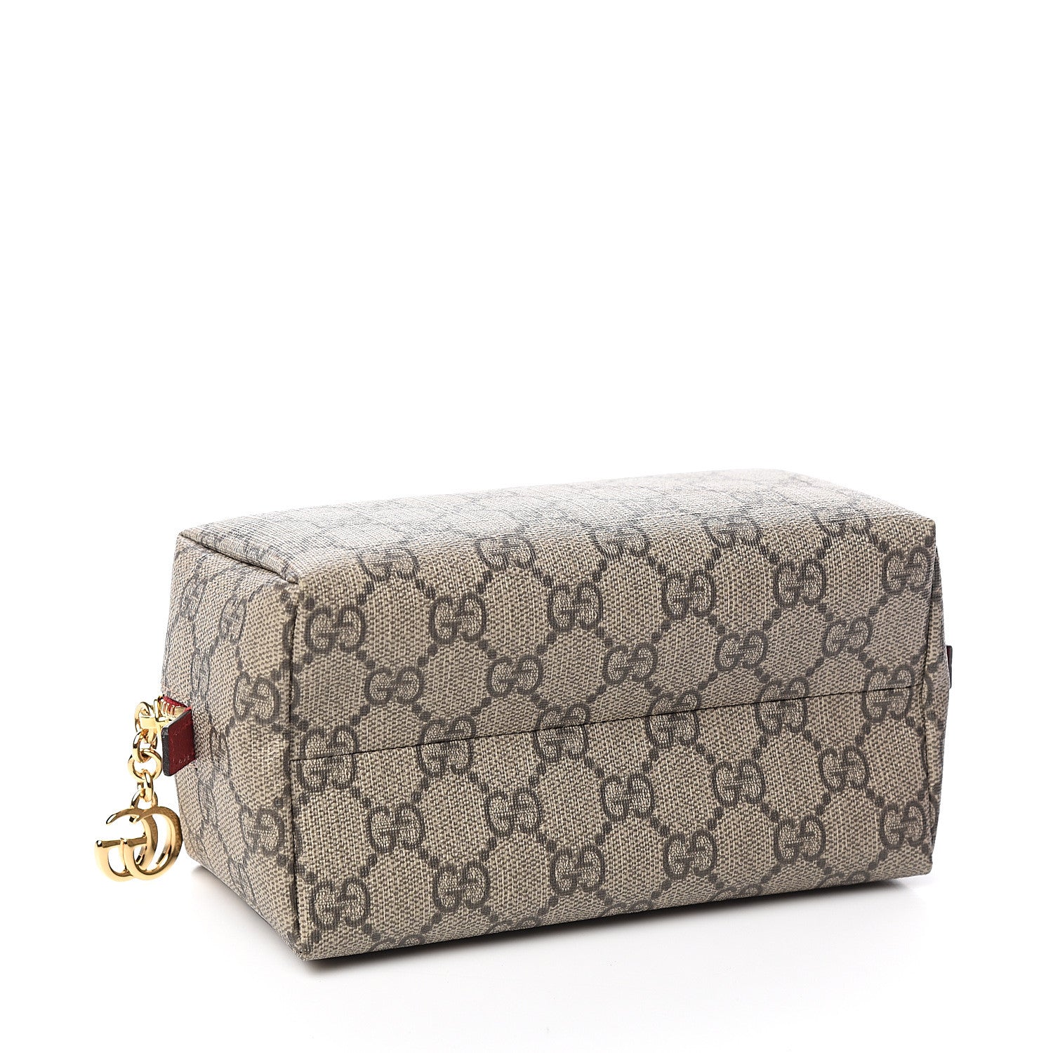 Gucci Soft GG Supreme Monogram Calfskin Medium Ophidia Cosmetic Case Beige Ebony Hibiscus Red 3 of 6