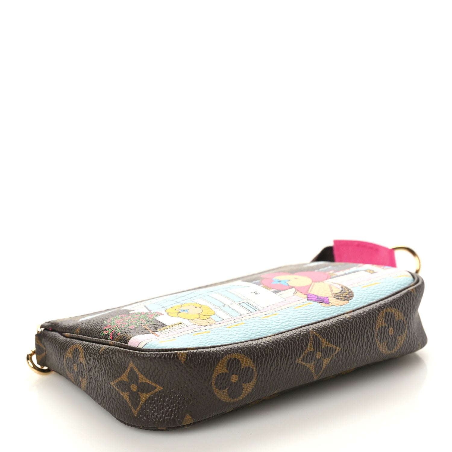 Louis Vuitton Monogram 2022 Christmas Animation Seoul Mini Pochette Accessories Fuchsia 4 of 10