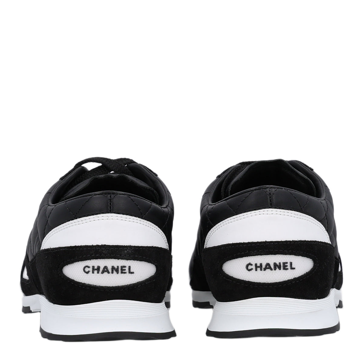 Chanel Suede Calfskin Quilted Sneakers 36.5 Black 9 of 12