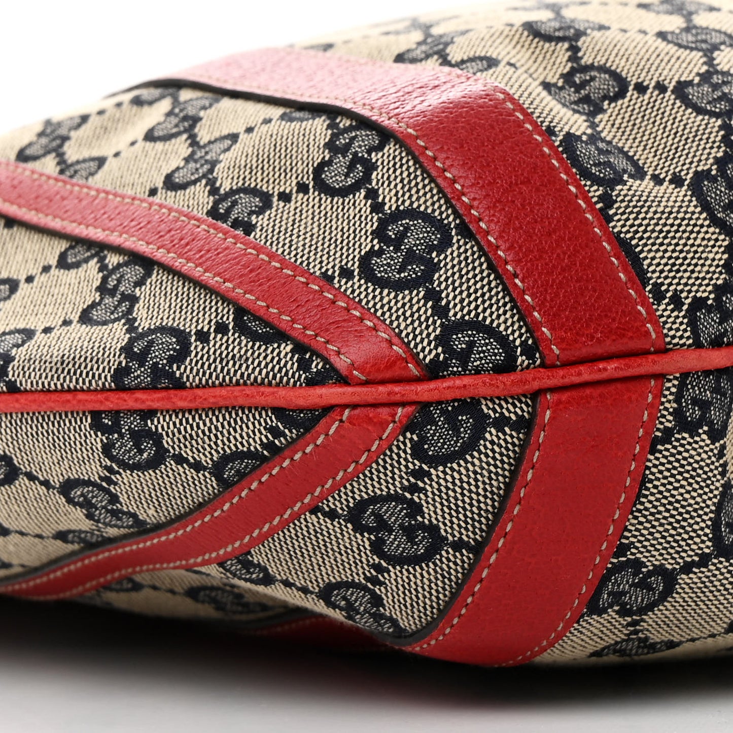 Monogram Medium Abbey Convertible Tote Navy Red