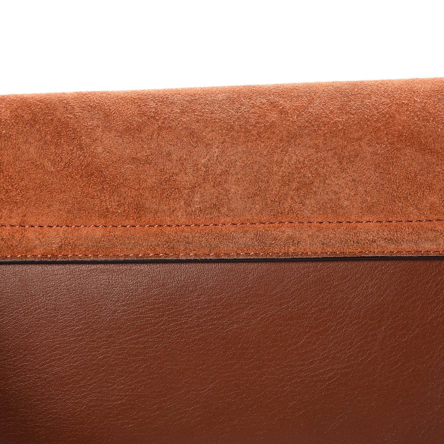 Suede Calfskin Small Faye Shoulder Bag Tobacco