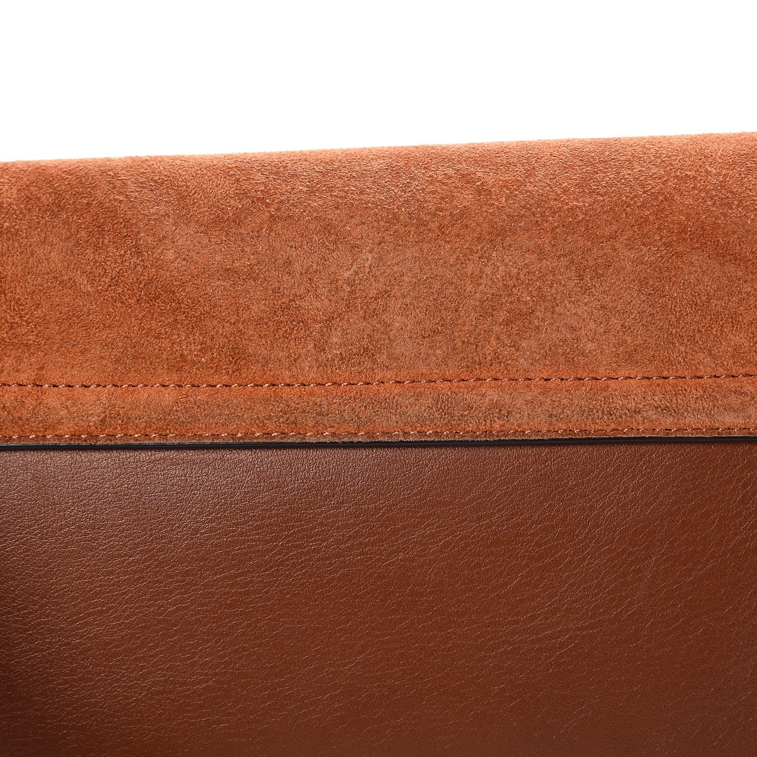 Chloe Suede Calfskin Small Faye Shoulder Bag Tobacco 12 of 14