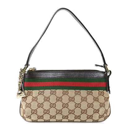 Gucci Monogram Web Pochette Dark Brown 1 of 9