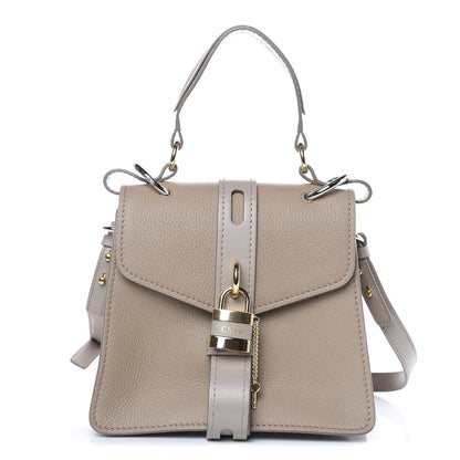 Chloe Shiny Grained Calfskin Small Aby Day Shoulder Bag Motty Grey 1 of 8