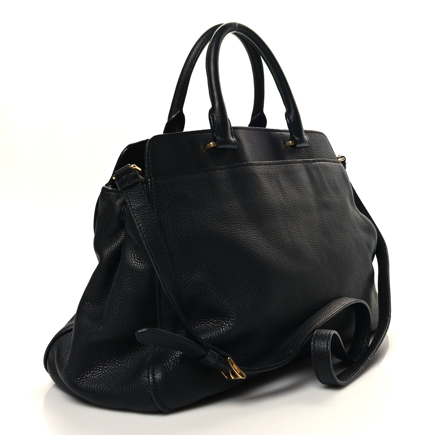 Prada Vitello Daino Tote Black 3 of 11