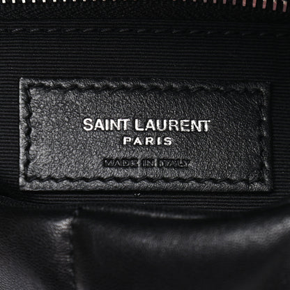Saint Laurent Lambskin Quilted Small Loulou Puffer Monogram Chain Satchel Black 6 of 10
