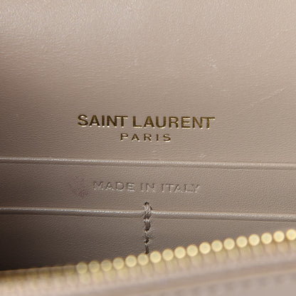 Saint Laurent Smooth Calfskin Classic Monogram Kate Tassel Chain Wallet Dark Beige 6 of 9