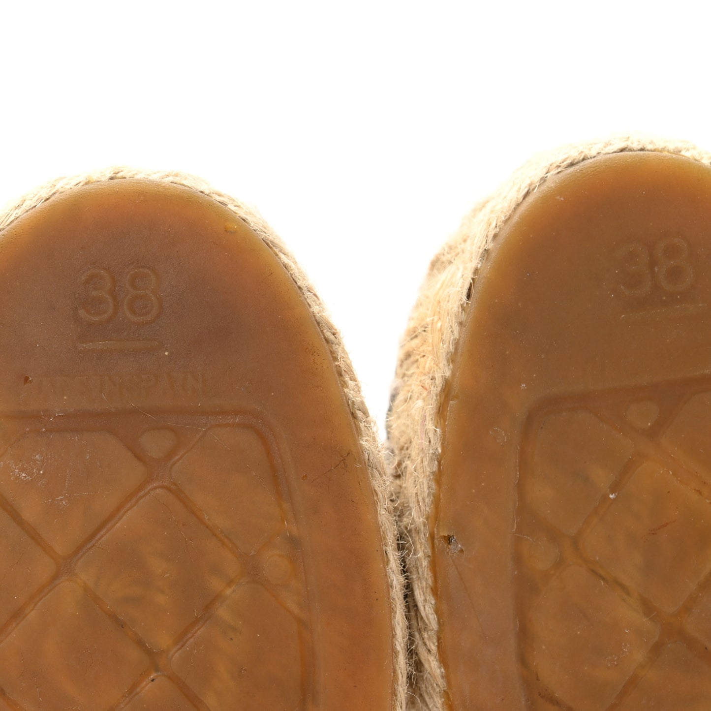 Lambskin CC Espadrilles 38 White Black