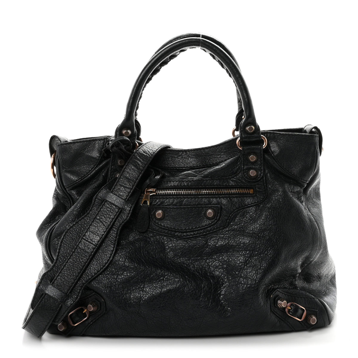 Agneau Giant 12 Rose Gold Hardware Velo Black